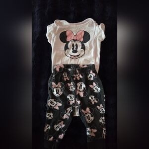 Jumping Beans Minnie Mouse Pink and Black Kids Matching Set